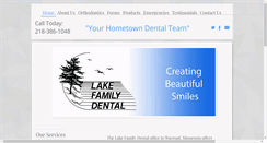 Desktop Screenshot of lakefamilydentalmn.com
