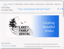 Tablet Screenshot of lakefamilydentalmn.com